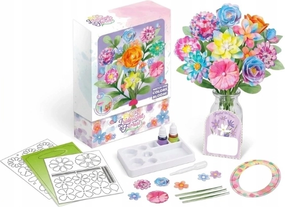 Kreativní floristická sada s květinami k vybarvení