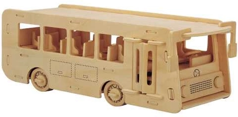 Woodcraft Dřevěné 3D puzzle autobus