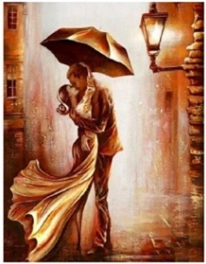 Diamantové malování Žena a muž 30 × 40 cm