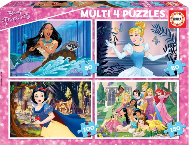 Educa puzzle Disney princezny 4v1