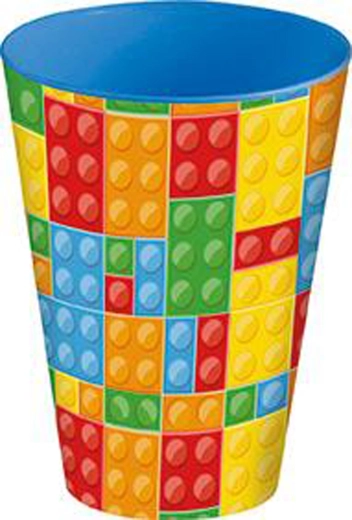 Plastový kelímek 430 ml s motivem kostek