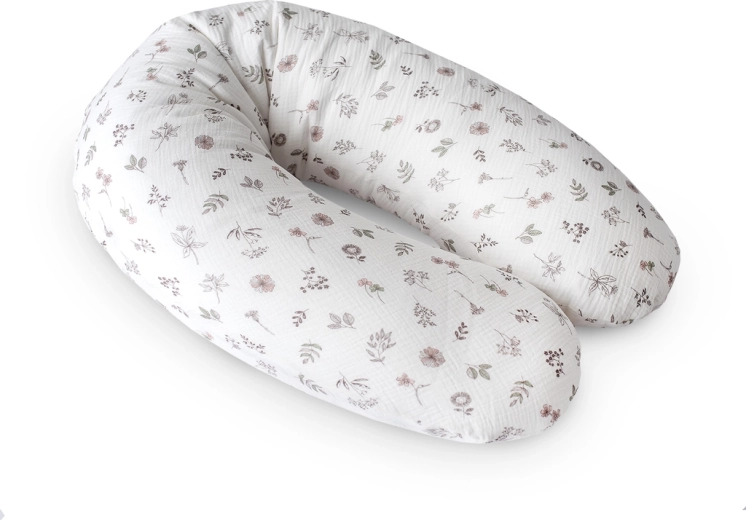 Ceba kojicí polštář Cebuška Multi z mušelínu, 190 cm – Small Twigs