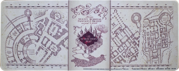 Podložka na stůl HARRY POTTER – Pobertův plánek 40 × 80 cm