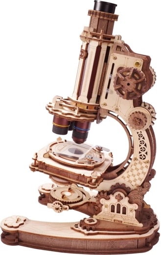 RoboTime ROKR 3D mechanická dřevěná skládačka mikroskop