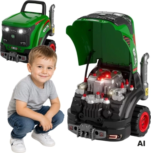 Woopie interaktivní mechanická dílna traktor s příslušenstvím - 1 kus
