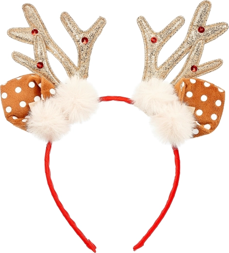 Souza! vánoční čelenka se sobími parůžky a oušky