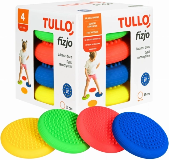 Senzorické balanční disky s masážními body, sada 4 ks