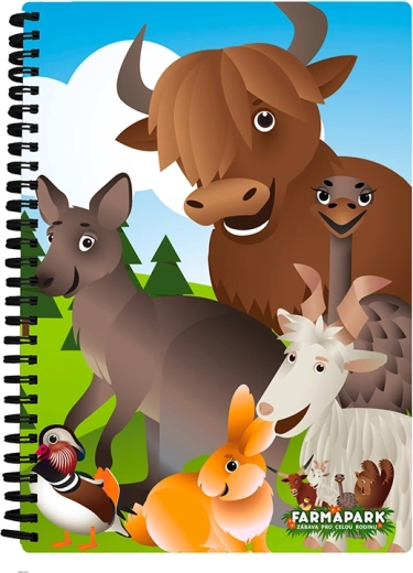 Prime 3D sešit – Farmapark zvířátka