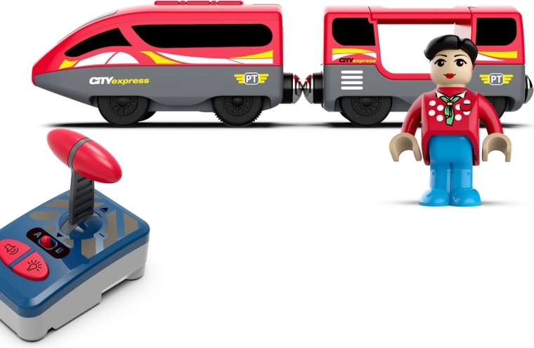 2Kids Toys elektrická vlaková souprava s ovladačem a figurkou