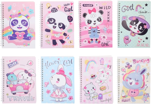 Linkovaný spirálový blok 14,5x20,5 cm, 80 stran