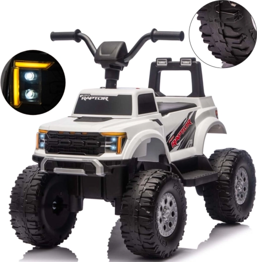 Elektrické autíčko Milly Mally Ford F-150 Raptor bílé