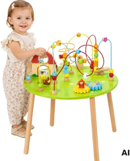 Viga dřevěný edukativní senzorický aktivitní stolek XXL Montessori