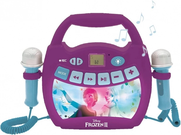Karaoke digitální přehrávač se světly Ledové království