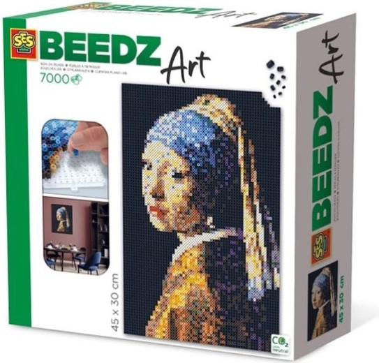 SES Creative BeedzArt zažehlovací korálky – dívka s perlou