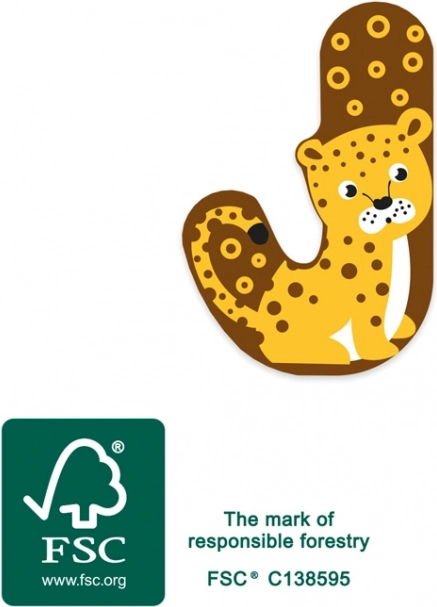 Dřevěné písmeno J Small Foot