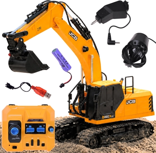 Zdalně ovládaný pásový bagr JCB se 3 výměnnými nástavci - 1 kus