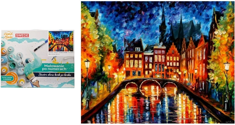 Malování podle čísel Město v noci