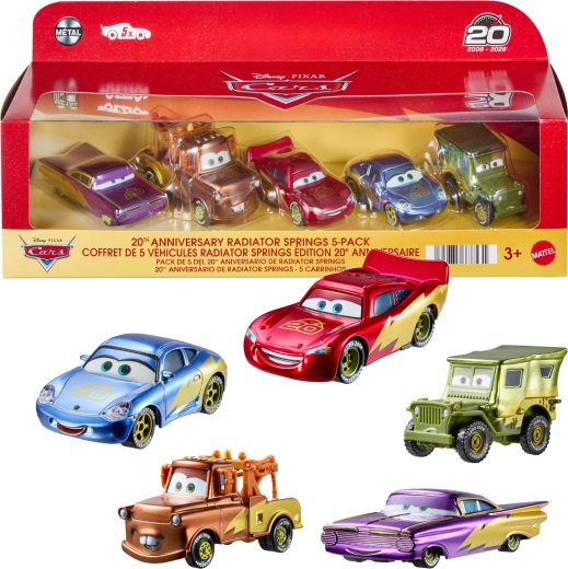 Mattel Disney Pixar Cars jubilejní sběratelská sada 5 kovových autíček k 20. výročí
