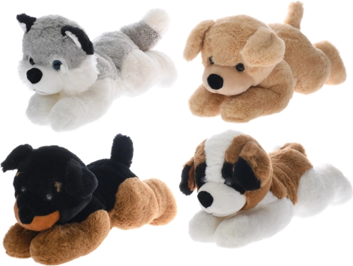 Plyšový pejsek ležící 32 cm, více barev