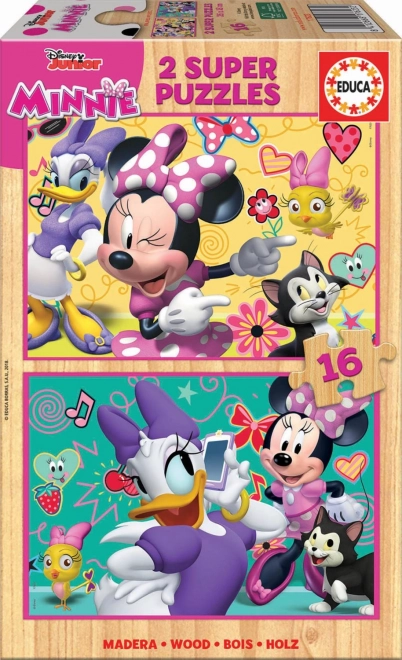 Dřevěné puzzle Minnie a Daisy od Educa