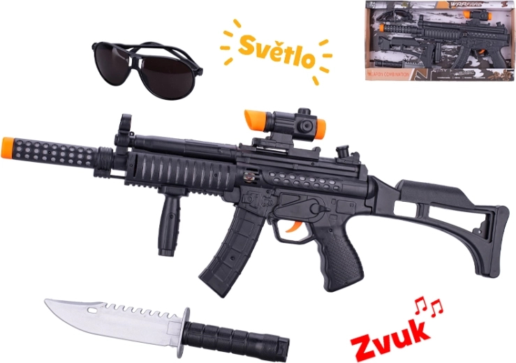 Dětský samopal 44 cm se světelnými a zvukovými efekty