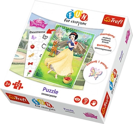 Senzorické puzzle Sněhurka – 15 dílků