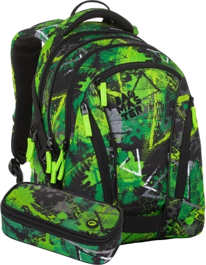 Bagmaster BAG 23 studentský set zeleno-černý