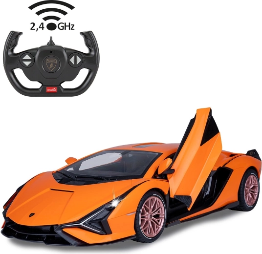Jamara Lamborghini Sián FKP 37 rc auto na dálkové ovládání 1:14 oranžové 2,4 GHz, manuální dveře - 1 kus
