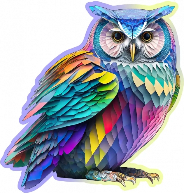 Dřevěné puzzle moderní sova 150 dílků