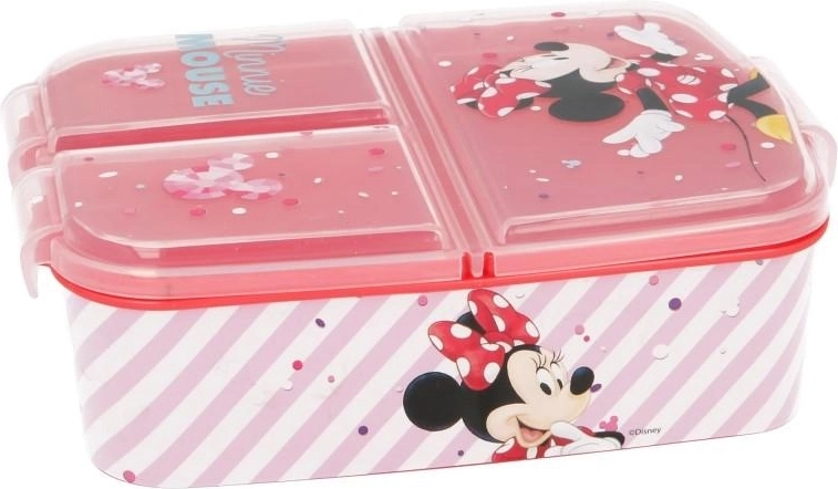 Box na svačinu Minnie Mouse se 3 přihrádkami