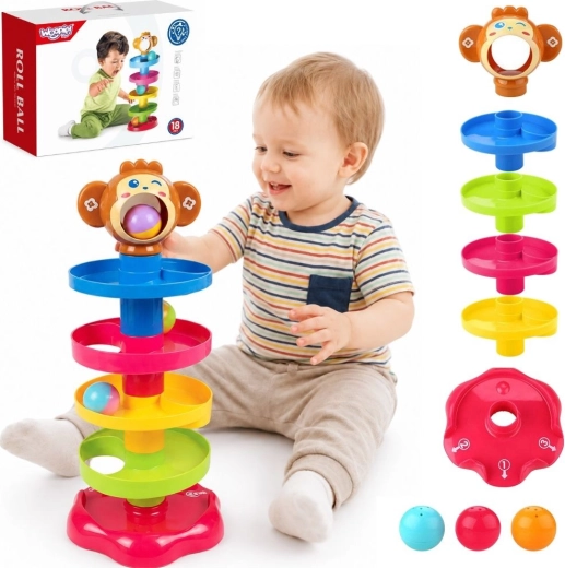 Woopie Baby spirálová kuličková dráha se 3 míčky