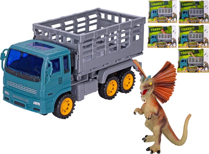 Nákladní auto na setrvačník s figurkou dinosaura