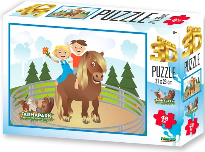 3D puzzle Farmapark koník 48 dílků
