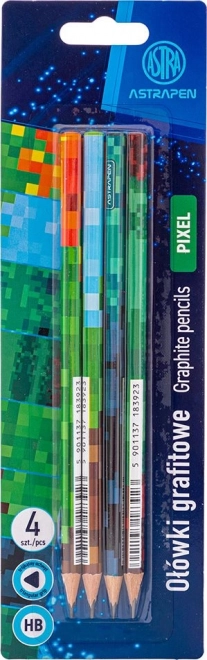 Trojhranné skicovací tužky ASTRA HB Pixel 4ks