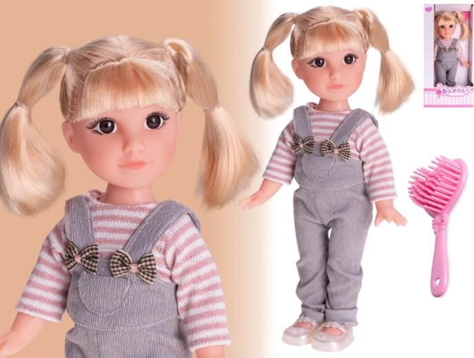Módní panenka s dlouhými blonďatými vlasy 30 cm