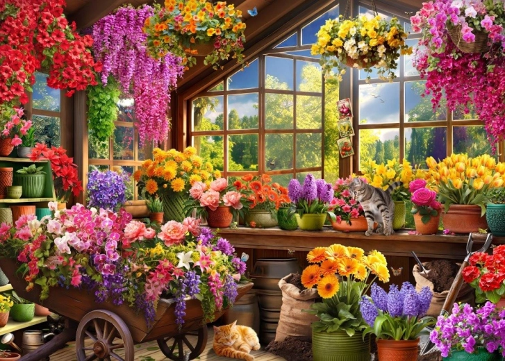 Bluebird puzzle Skleník 500 dílků