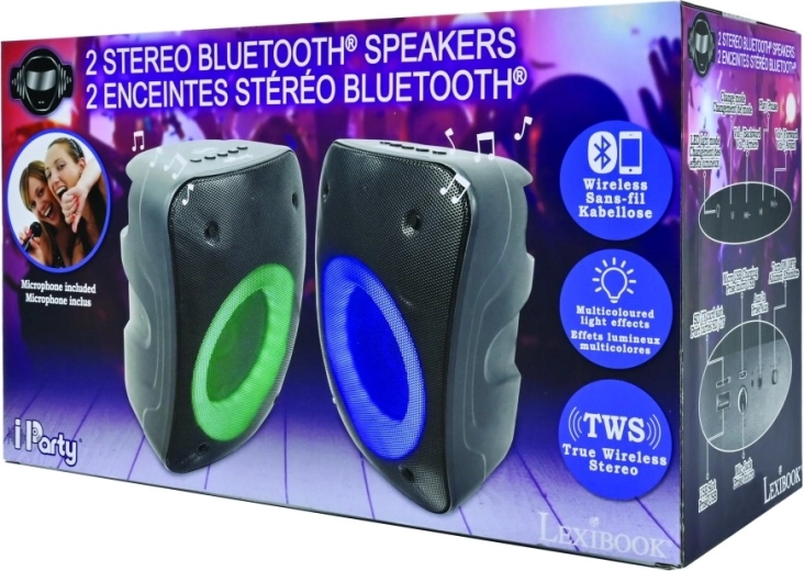 Lexibook iParty sada přenosných Bluetooth reproduktorů s mikrofonem