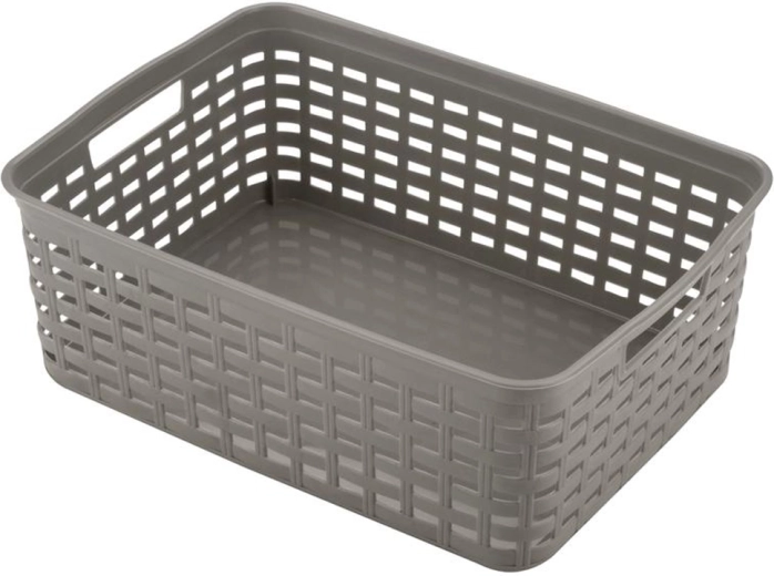 Plastový úložný košík HEIDRUN 39 × 29 × 13 cm, mix barev