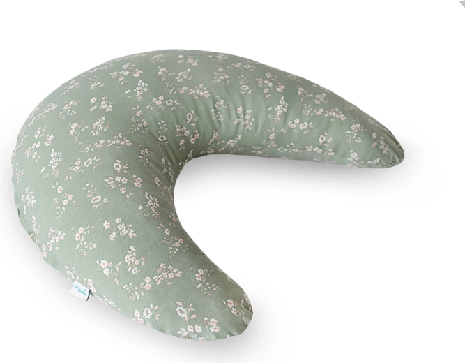 Kojicí a těhotenský polštář Huggy z žerzeje Green Meadow 150 × 60 × 37