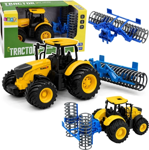 Dětský farmářský traktor s kultivačním válcem 1:24 se světly a zvuky