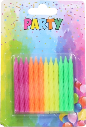 Neonové svíčky 24 ks