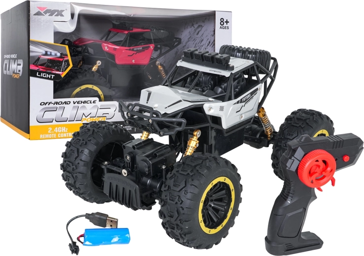 Climb Power rc crawler 1:18 stříbrný