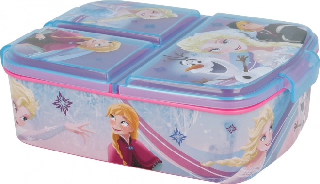 Tříkomorový svačinový box Frozen Iridescent Aqua