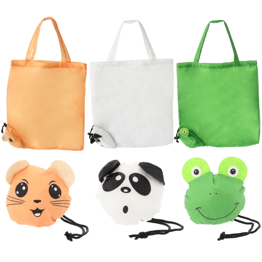 Skládací nákupní taška se zvířecími motivy 42 × 45 cm