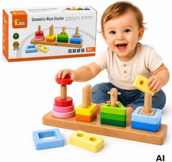 Viga dřevěné geometrické tvary se sorterem