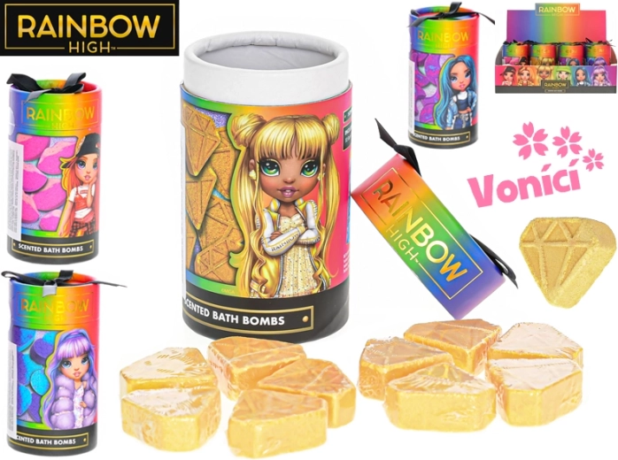 Rainbow High koupelové bomby – vonné 10 ks v tubě, mix tvarů