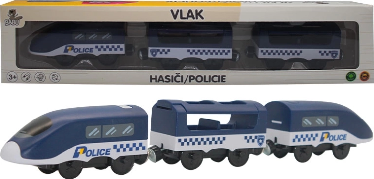 Babu vláček policie s magnetickými vagony na baterie