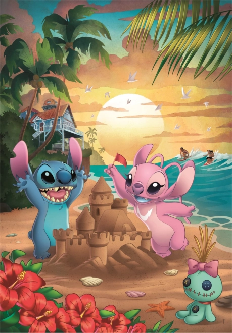 puzzle 500 dílků disney lilo & stitch – stitch & angel