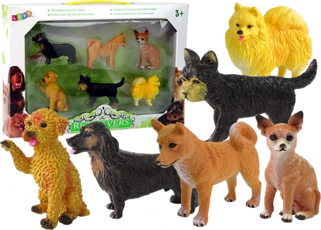 Sada 6 figurek psích plemen Famous Dog of the World