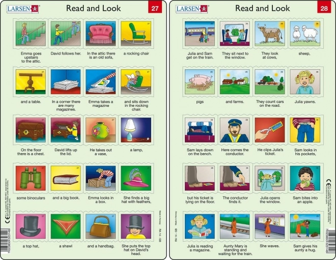 Puzzle angličtina – delší věty, 20 dílků